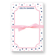 Sorority Greek Large Notepad Polkadot-Delta Gamma