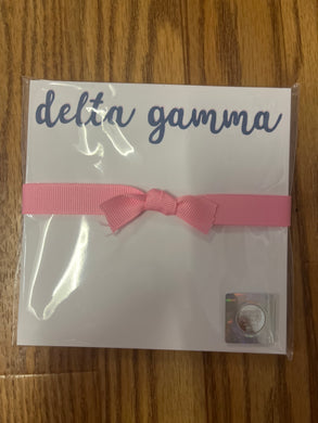 Scripty Doodle Notepad- Delta Gamma