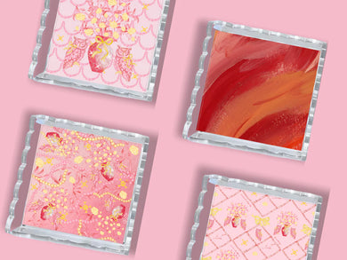 Scalloped Tray- Chi Omega