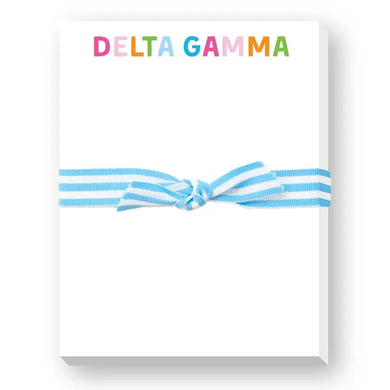 Sorority Greek Rainbow Mini Notepad - Delta Gamma
