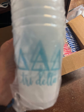 Frost Flex Cups- Delta Delta Delta Letters and Names