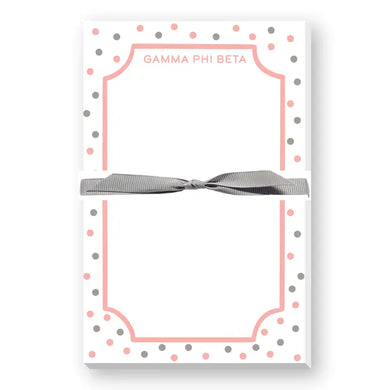 Sorority Greek Large Notepad Polkadot-Gamma Phi Beta