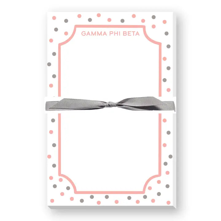 Sorority Greek Large Notepad Polkadot-Gamma Phi Beta