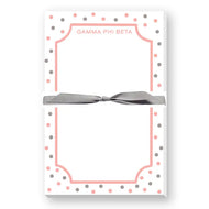 Sorority Greek Large Notepad Polkadot-Gamma Phi Beta