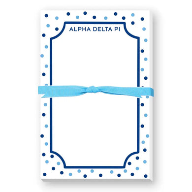 Sorority Greek Large Notepad Polkadot-Alpha Delta Pi