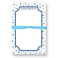 Sorority Greek Large Notepad Polkadot- Alpha Delta Pi