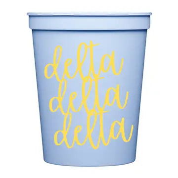 Colored Cups- Delta Delta Delta