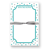 Sorority Greek Large Notepad Polkadot-Zeta Tau Alpha
