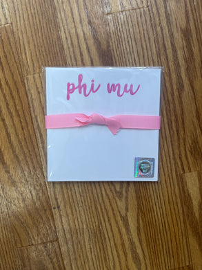 Scripty Doodle Notepad- Phi Mu