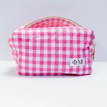 Quilted Gingham Bag- Phi Mu