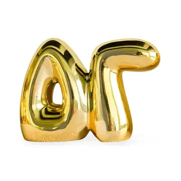 Gold Bubble Shelf Letter-Delta Gamma