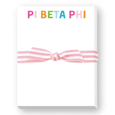 Sorority Greek Rainbow Mini Notepad - Pi Beta Phi