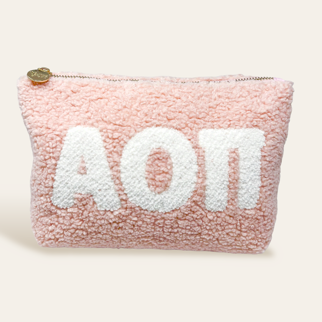 Sherpa Teddy Pouch- Alpha Omicron Pi