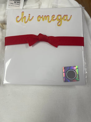 Scripty Doodle Notepad- Chi Omega