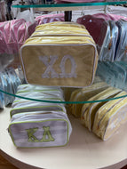 Applique Cosmetic Bag- Chi Omega