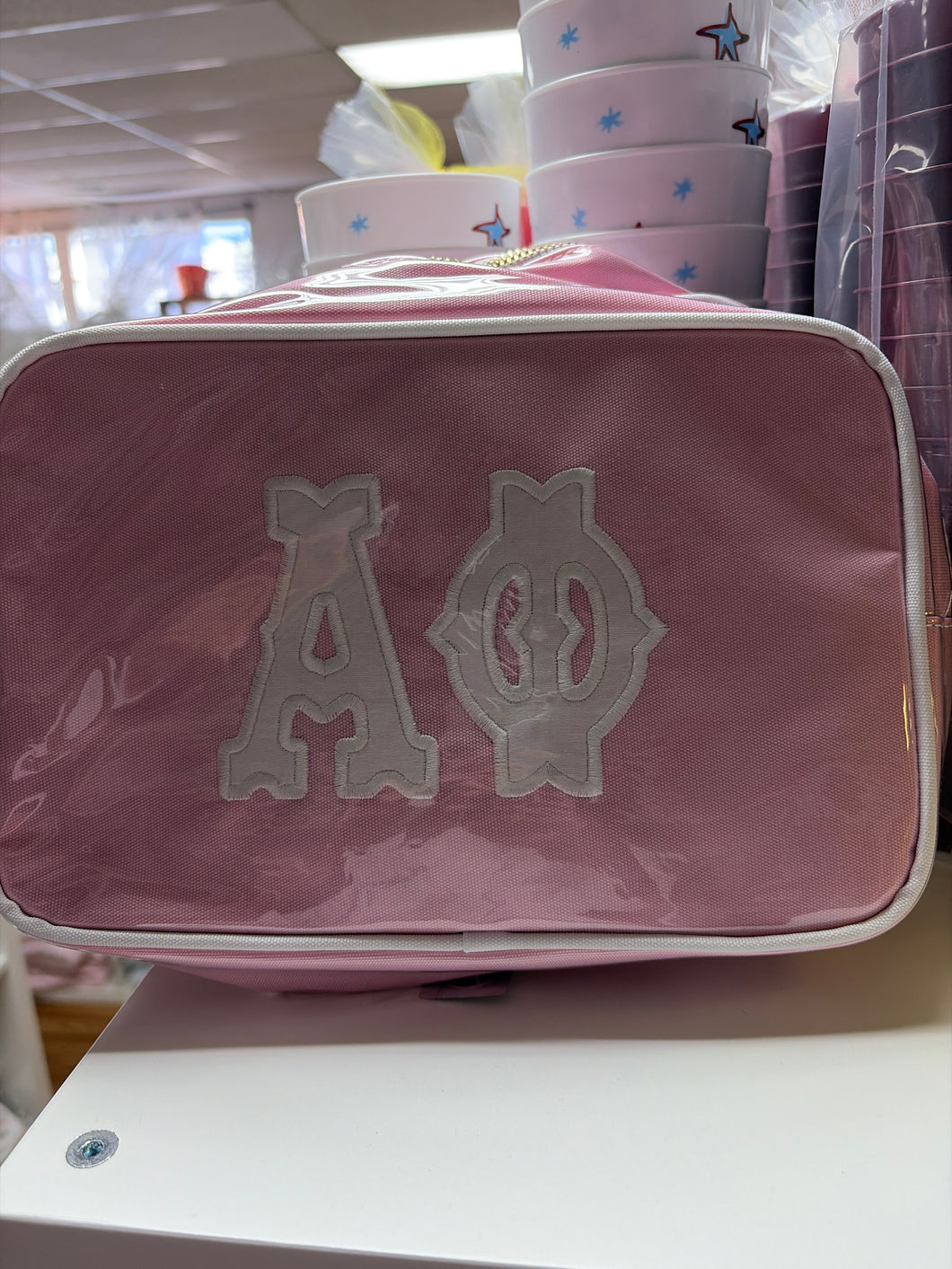 Applique Cosmetic Bag- Alpha Phi