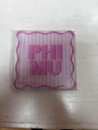 Striped Coaster- Phi Mu