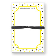 Sorority Greek Large Notepad Polkadot-Kappa Alpha Theta