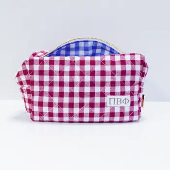 Quilted Gingham Bag- Pi Beta Phi