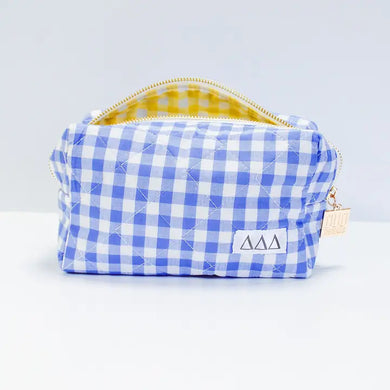Quilted Gingham Bag- Delta Delta Delta