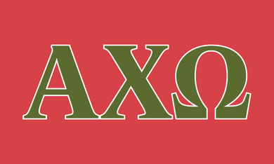 Greek Letter Flag- Alpha Chi Omega