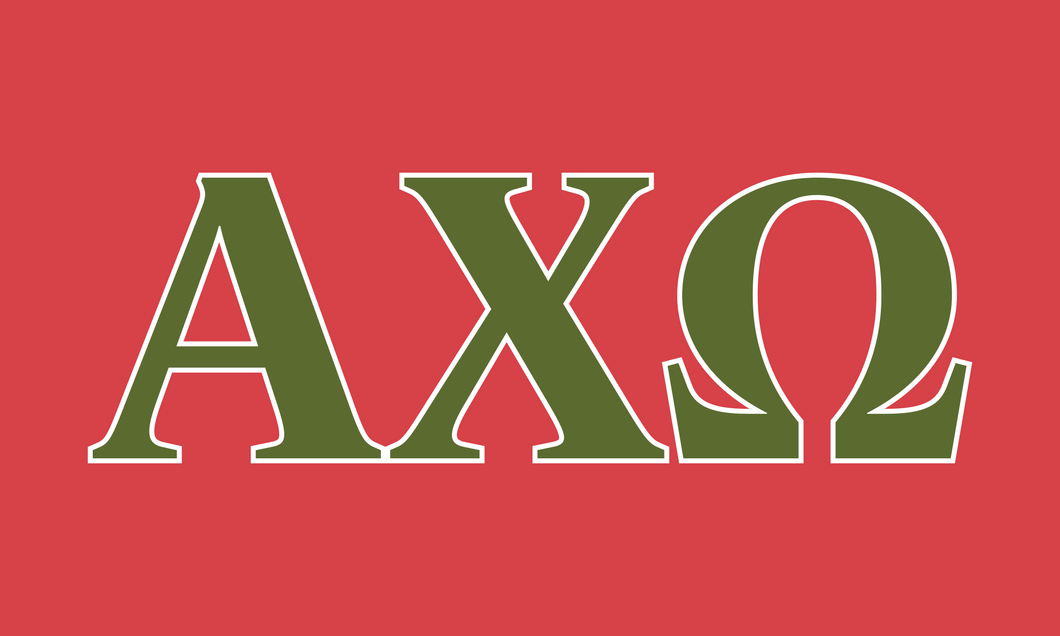 Greek Letter Flag- Alpha Chi Omega