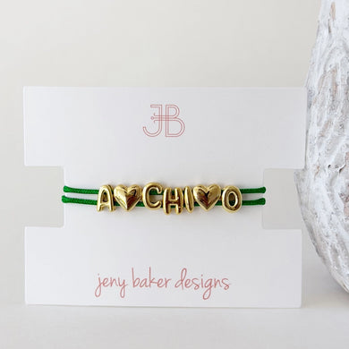 Bubble Cord Bracelet- Alpha Chi Omega