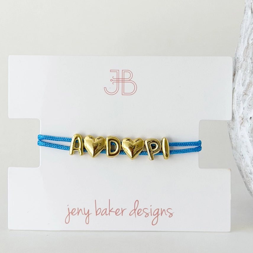Bubble Cord Bracelet- Alpha Delta Pi