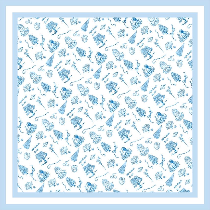 Greek Toile Silk Scarve-Alpha Delta Pi Preorder