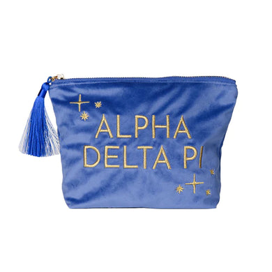 Velvet Cosmetic Pouch- Alpha Delta Pi