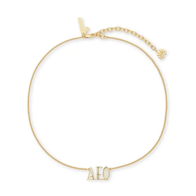 Gold Charm Necklace- Alpha Epsilon Phi