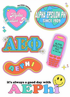 Y2K Sticker Sheet- Alpha Epsilon Phi