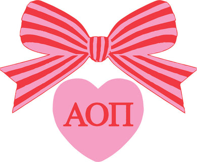 Bow Decal- Alpha Omicron Pi