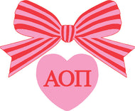 Bow Decal- Alpha Omicron Pi