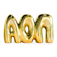 Gold Bubble Shelf Letter-Alpha Omicron Pi