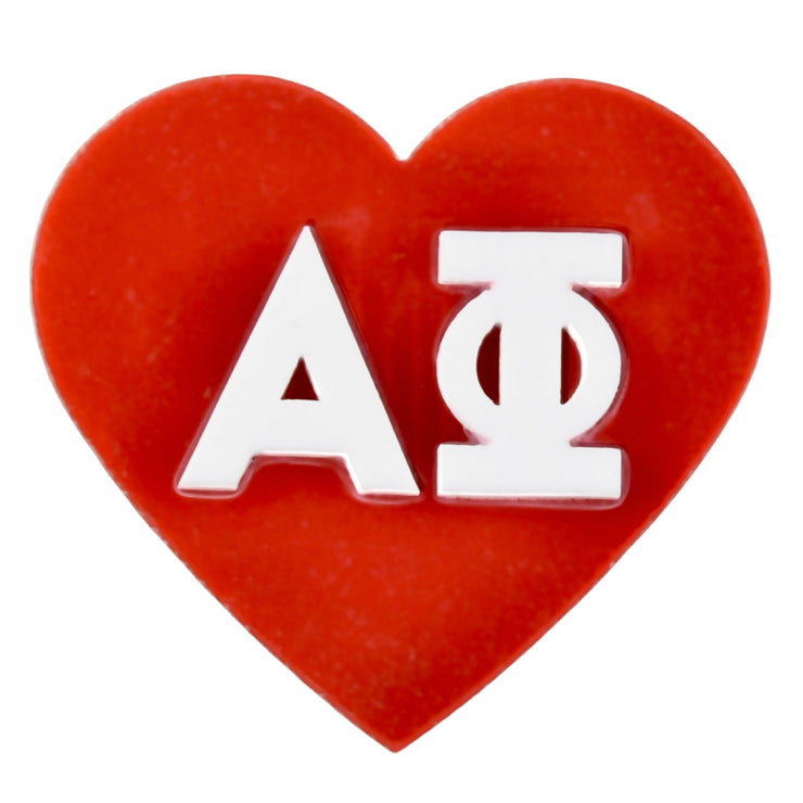 Acrylic Heart Pin- Alpha Phi