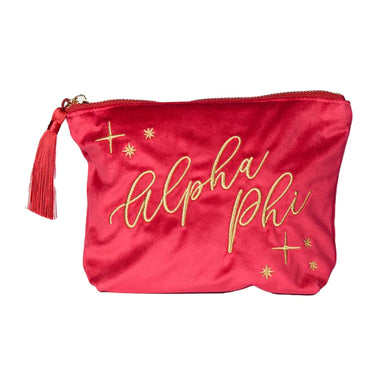 Velvet Cosmetic Pouch- Alpha Phi