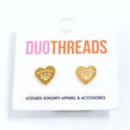 Sorority Heart Studs- Alpha Sigma Alpha