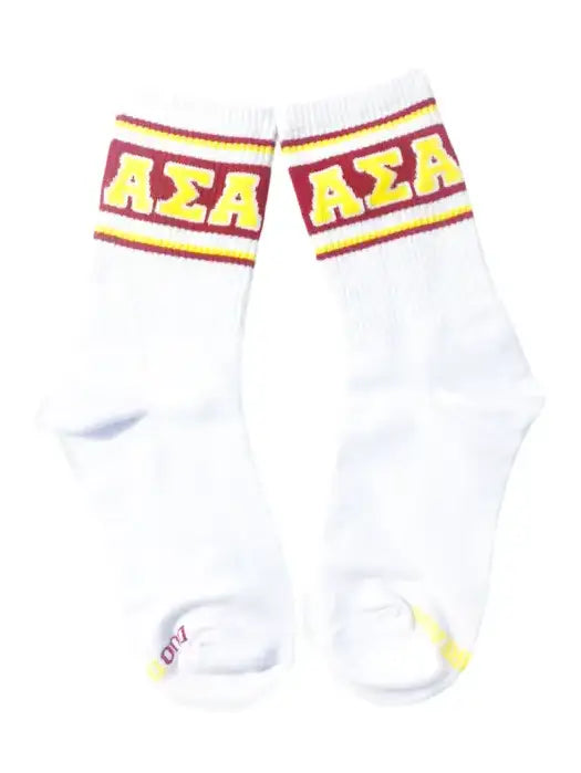 Retro Stripe Socks- Alpha Sigma Alpha