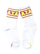 Retro Stripe Socks- Alpha Sigma Alpha