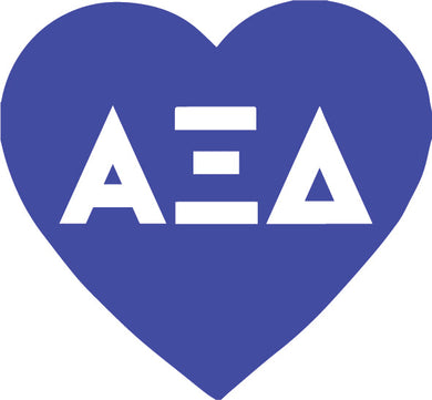 Acrylic Heart Pin- Alpha Xi Delta