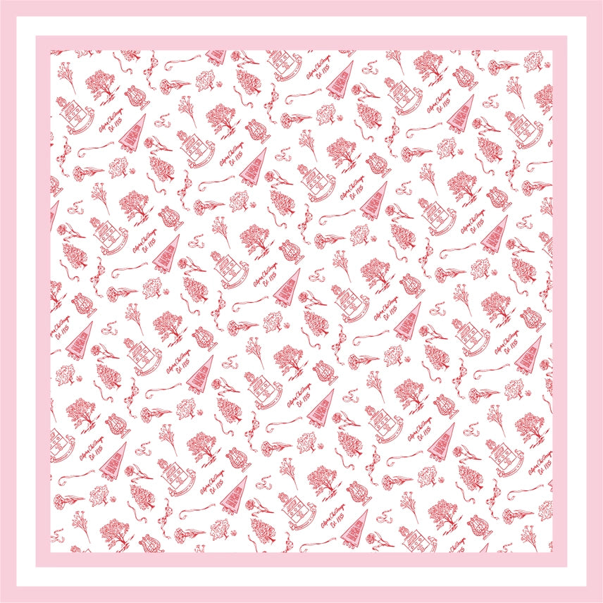 Greek Toile Silk Scarve-Alpha Chi Omega Preorder