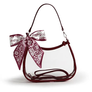 Clear Purse with Scarf- A&M