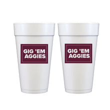 Rectangle Label Styrofoam Cups- A&M