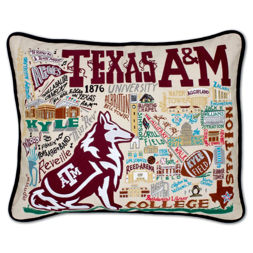 Embroidered Pillow- A&M
