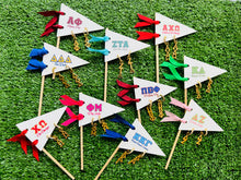 Greek Letter Huggie Hoops- Alpha Delta Pi