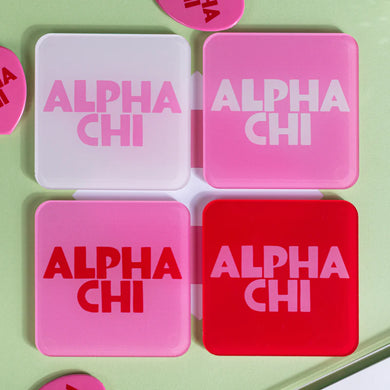 Pop Acrylic Coaster Set- Alpha Chi Omega