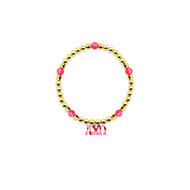 Beaded Charm Bracelet- Alpha Chi Omega
