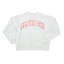 Mock Neck Twill Sweatshirt- Alpha Chi Omega