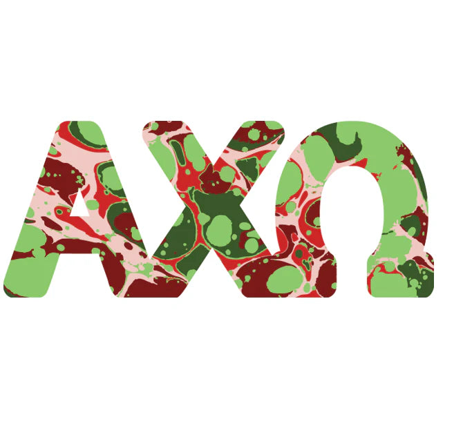 Sorority Acrylic Marbled Hanger-Alpha Chi Omega